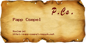 Papp Csepel névjegykártya